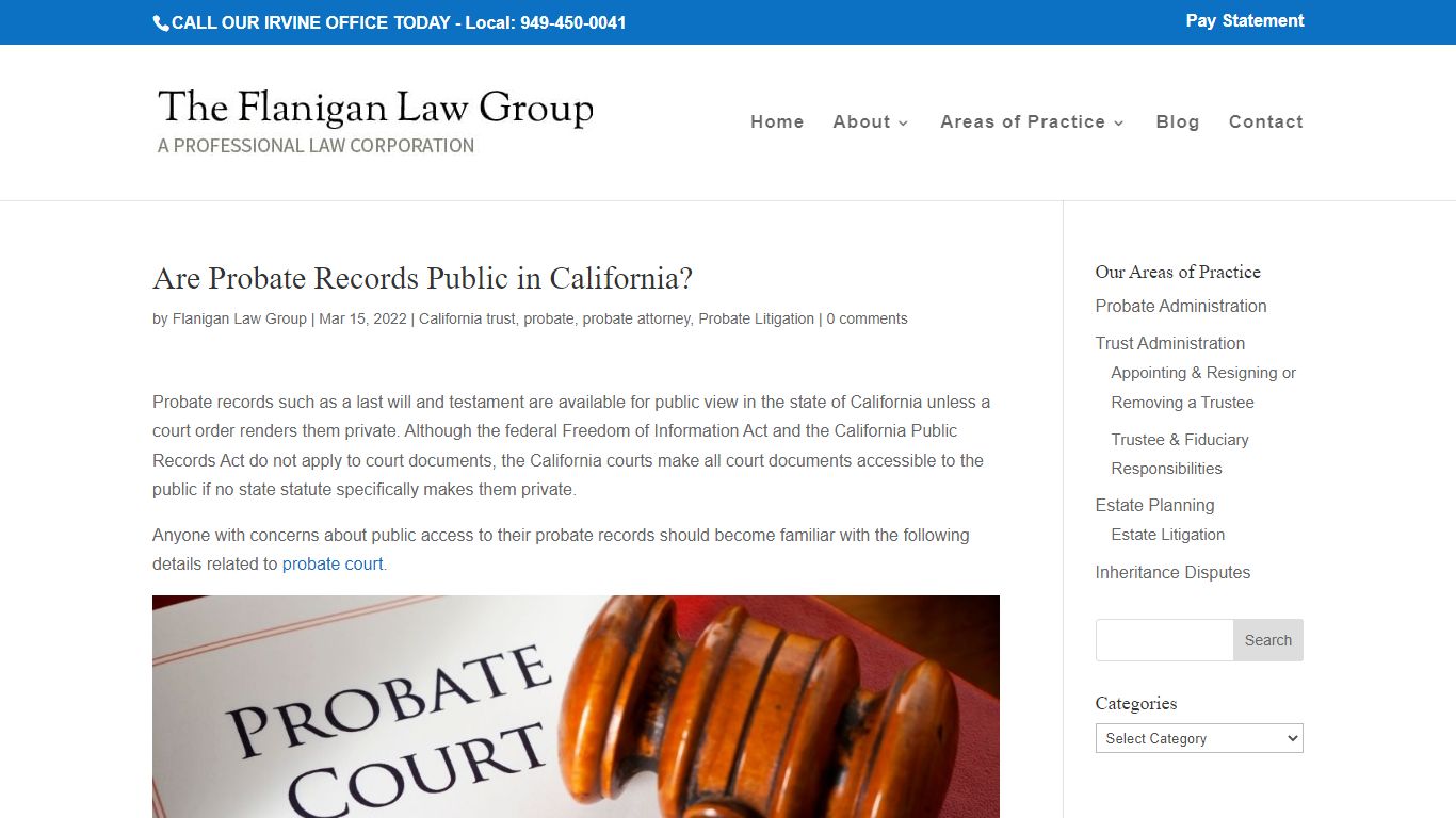 Are Probate Records Public in California? - flaniganlawgroup.com